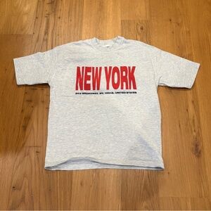 Womens Zara GRAY New York Tshirt Size M